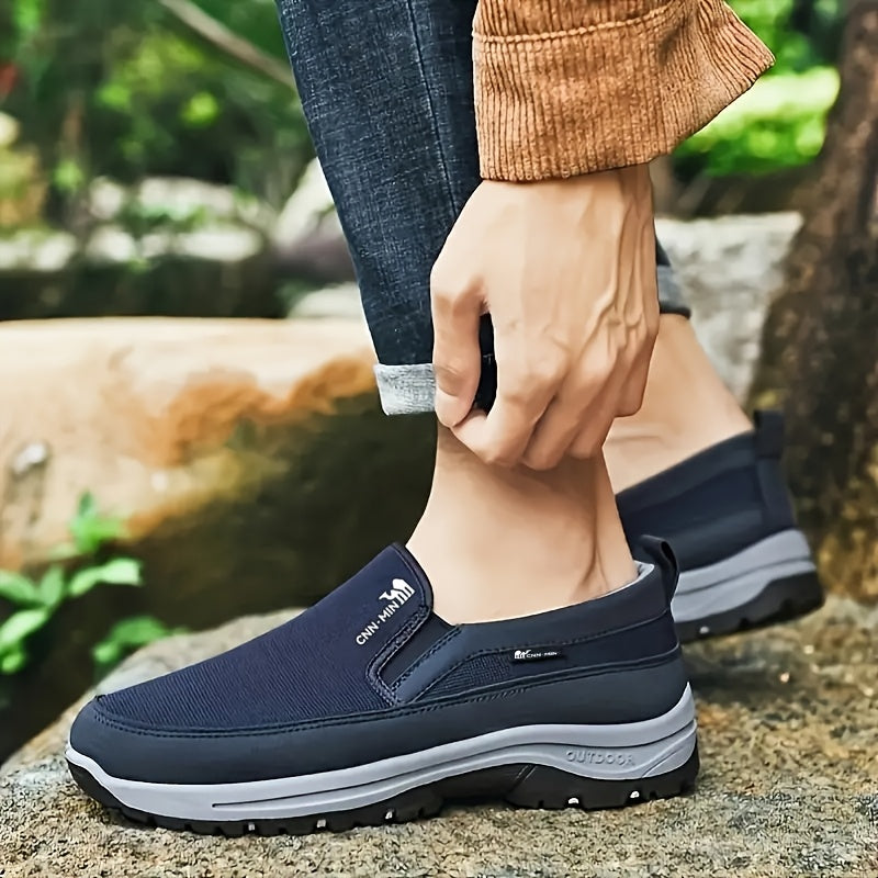 Men'S Lightweight Slip-On Sneakers - Cozy, Non-Skid Casual Running Footwear for Every Season