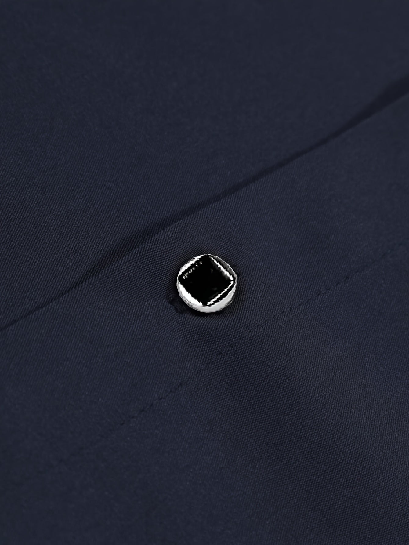 Men'S Elegant Black Long Sleeve Dress Shirt with Geometric Pattern - Polyester, Slim Fit, Button-Up, All-Season Wear, Stylish Lapel Collar, Perfect for Formal and Casual Events, Formal Attire|Slim Fit Shirt|Reflective Details