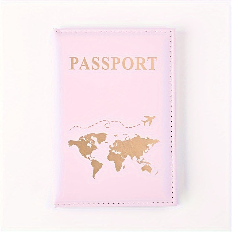 1 PC Gilding Passport Cover Holder, Travel Wallet Passport Case