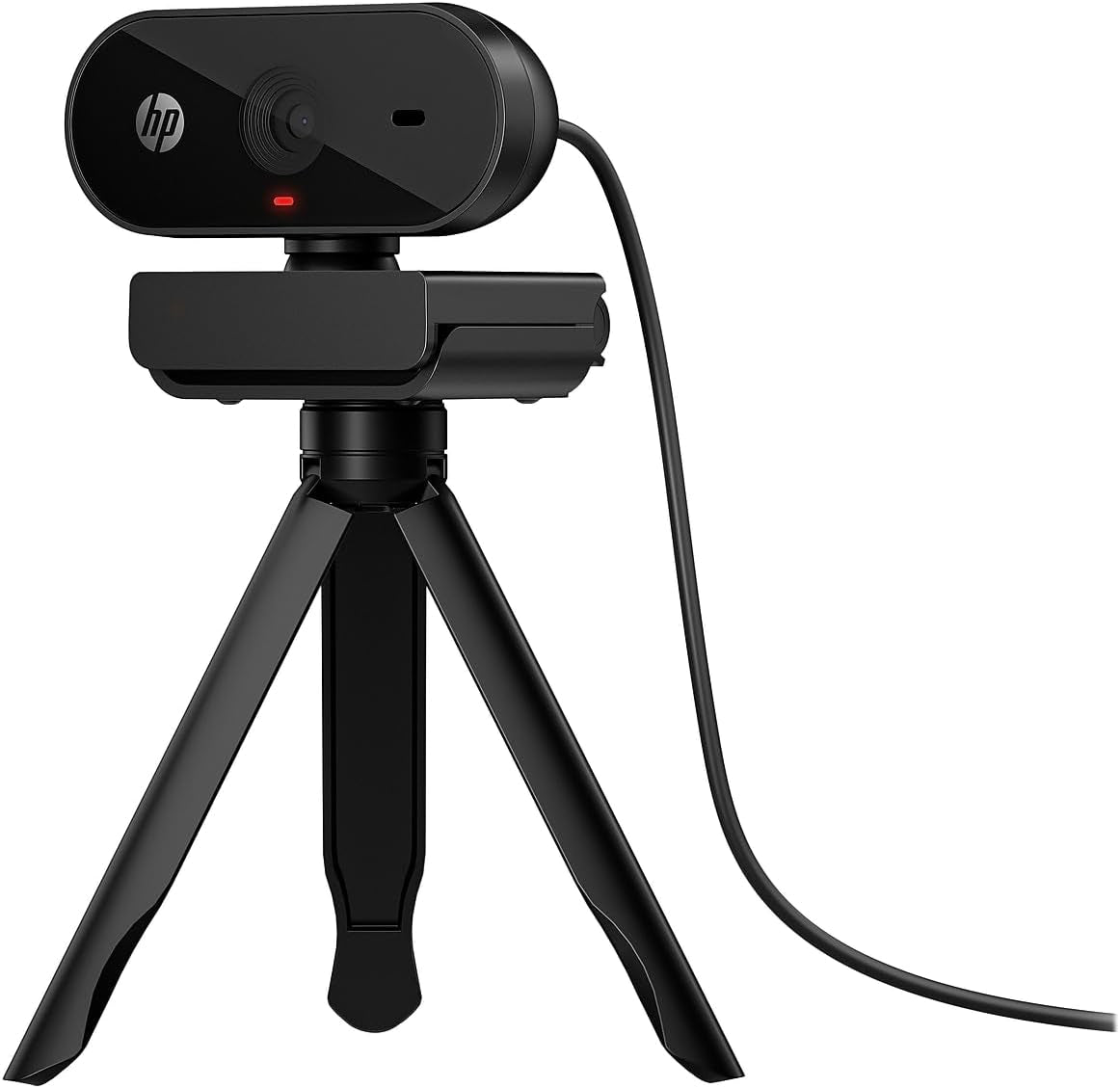 HP 320 FHD Webcam - USB-A Computer Camera with Mic & Privacy Cover - for Desktop, Laptop, & Chromebook - 1080P Resolution W/Wide FOV - Zoom & Teams Compatible - Clip Mount, Tripod Support, & Swivel