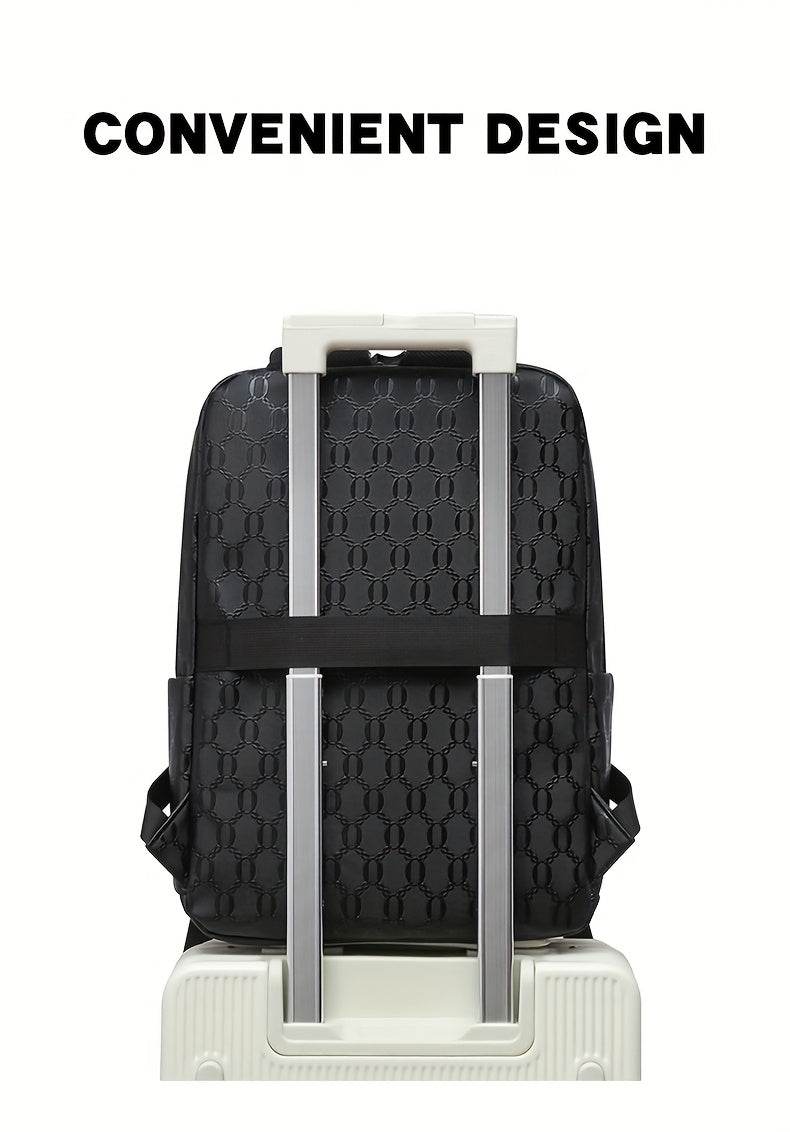 Extra Large Capacity Backpack - Durable PVC Fabric, Stylish Black Design with Multiple Compartments and Padded Laptop Section - Perfect for College, Business, and Travel Versatile Computer Bag Business Backpack Multi-Fu