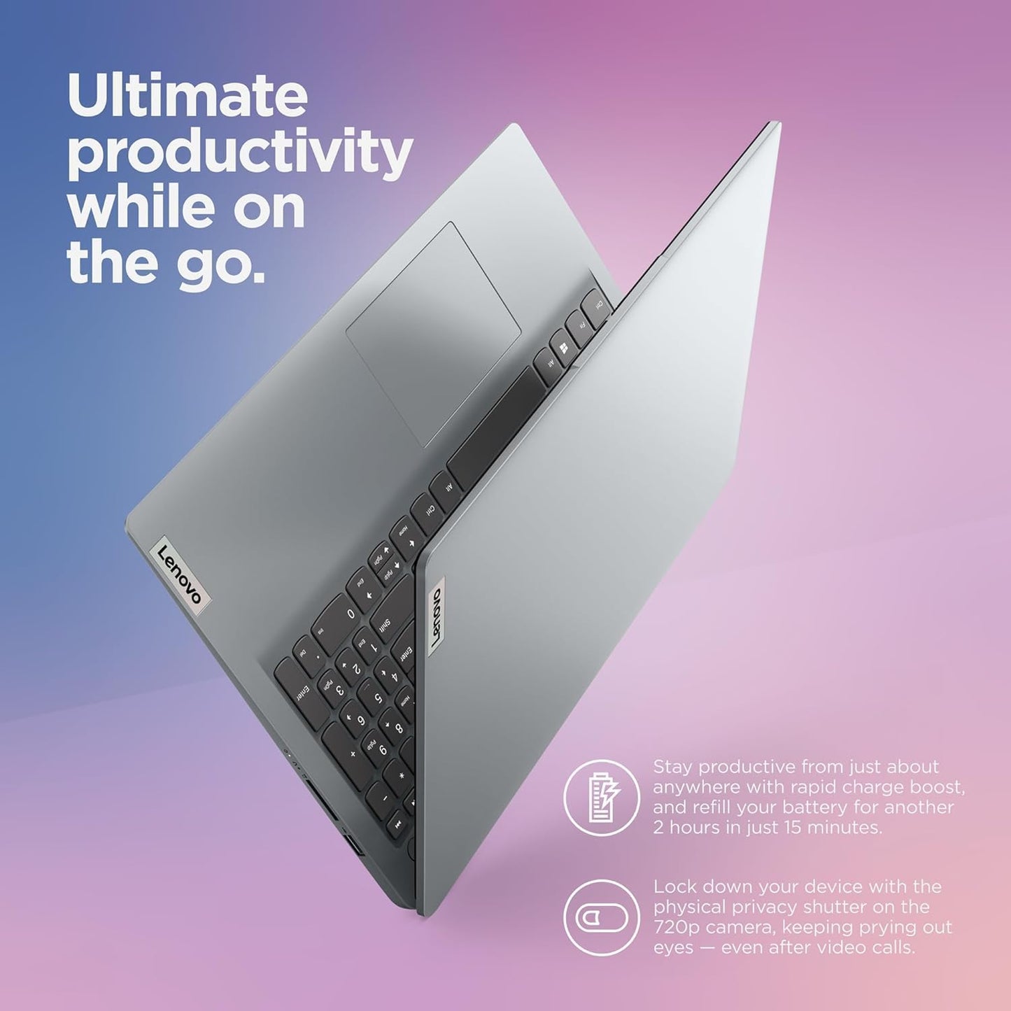 Lenovo Ideapad 1 Student Laptop, Intel Dual Core Processor, 20GB RAM, 1TB SSD + 128GB Emmc, 15.6" FHD Display, 1 Year Office 365, Windows 11 Home, Wi-Fi 6, Webcam, Bluetooth, SD Card Reader, Grey