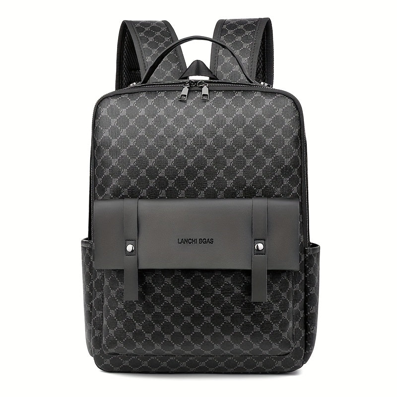 Men's Business Casual Commuter Backpack - Multi-Pocket Convertible Shoulder Bag with Suitcase Attachment, Sleek Minimalist Design for Work Travel Daily Use, Travel Bag
