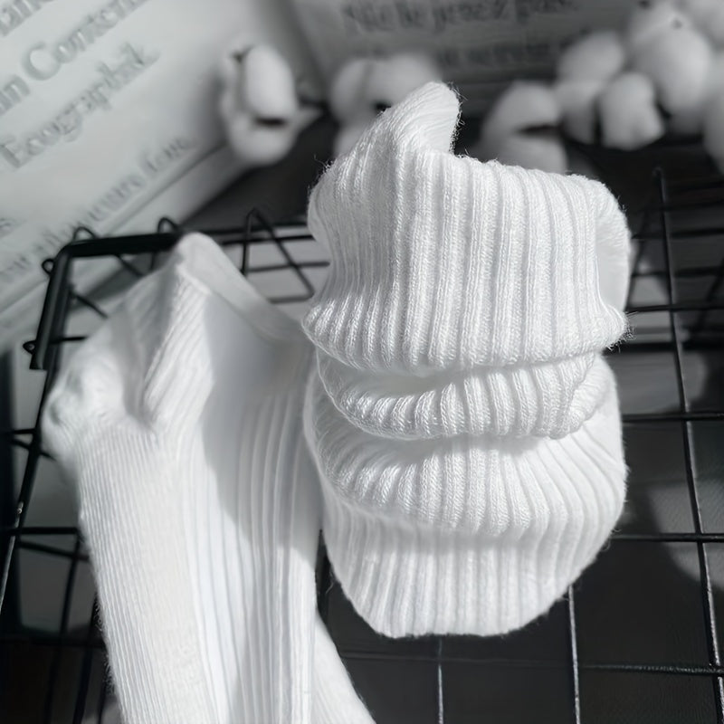 10/20/30/50 Pairs of Socks Spring/Summer Sweat Absorbing Men's and Women's Style Small White Socks Simple and Versatile High-looking Short Socks Boat Socks