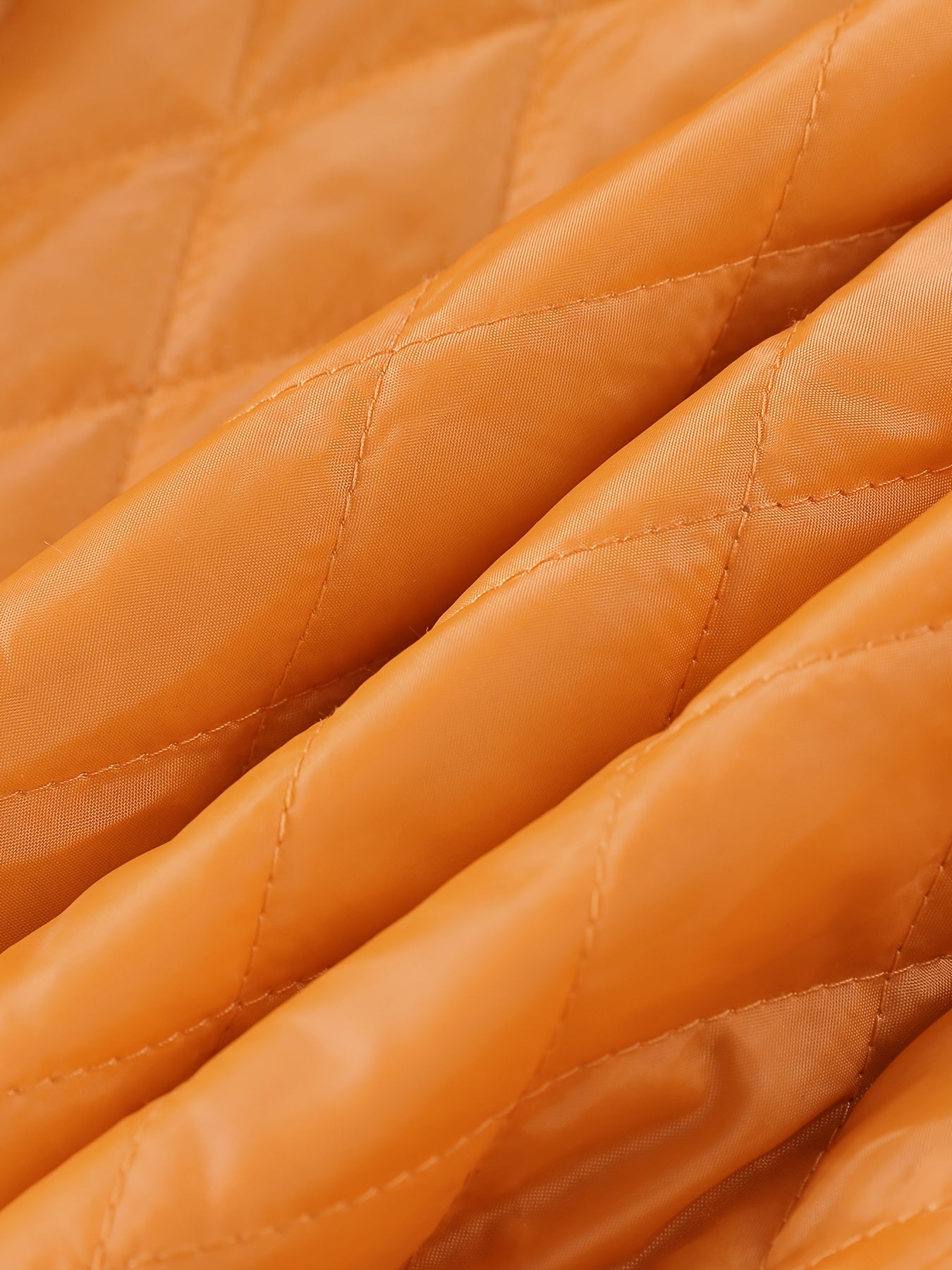 Men'S Winter Jacket with Detachable Hood - Warm Fleece-Lined Zip-Up Coat, & Orange Contrast Design, Polyester Lining, Regular Fit for Cold Weather, Casual Outerwear, Durable Zipper Closure