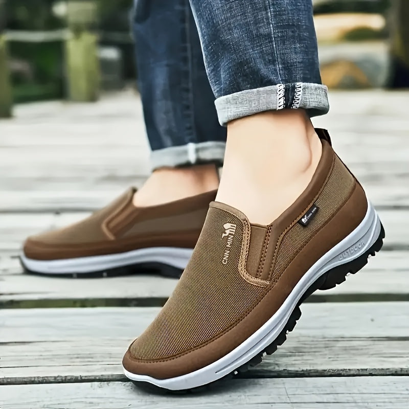 Men'S Lightweight Slip-On Sneakers - Cozy, Non-Skid Casual Running Footwear for Every Season