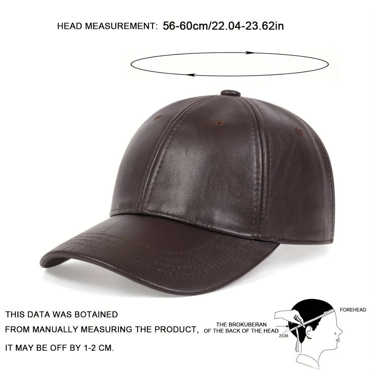 Solid Color Casual Baseball Cap PU Leather Waterproof Dad Hat Unisex Adjustable Sunshade Golf Cap For Women Men