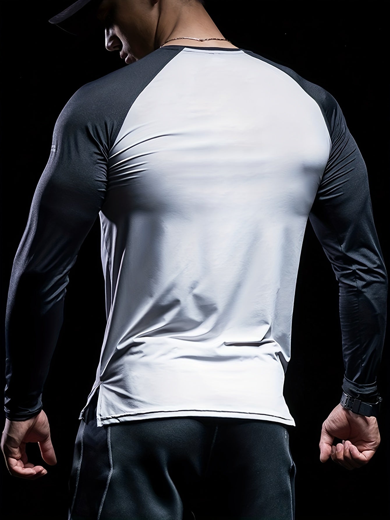 Տղամարդկանց Color Block Athletic Muscle Fit շապիկ, տղամարդկանց շնչառական կոմպրեսիոն շապիկ, հարմարավետ վերնաշապիկ ամառային սպորտի համար