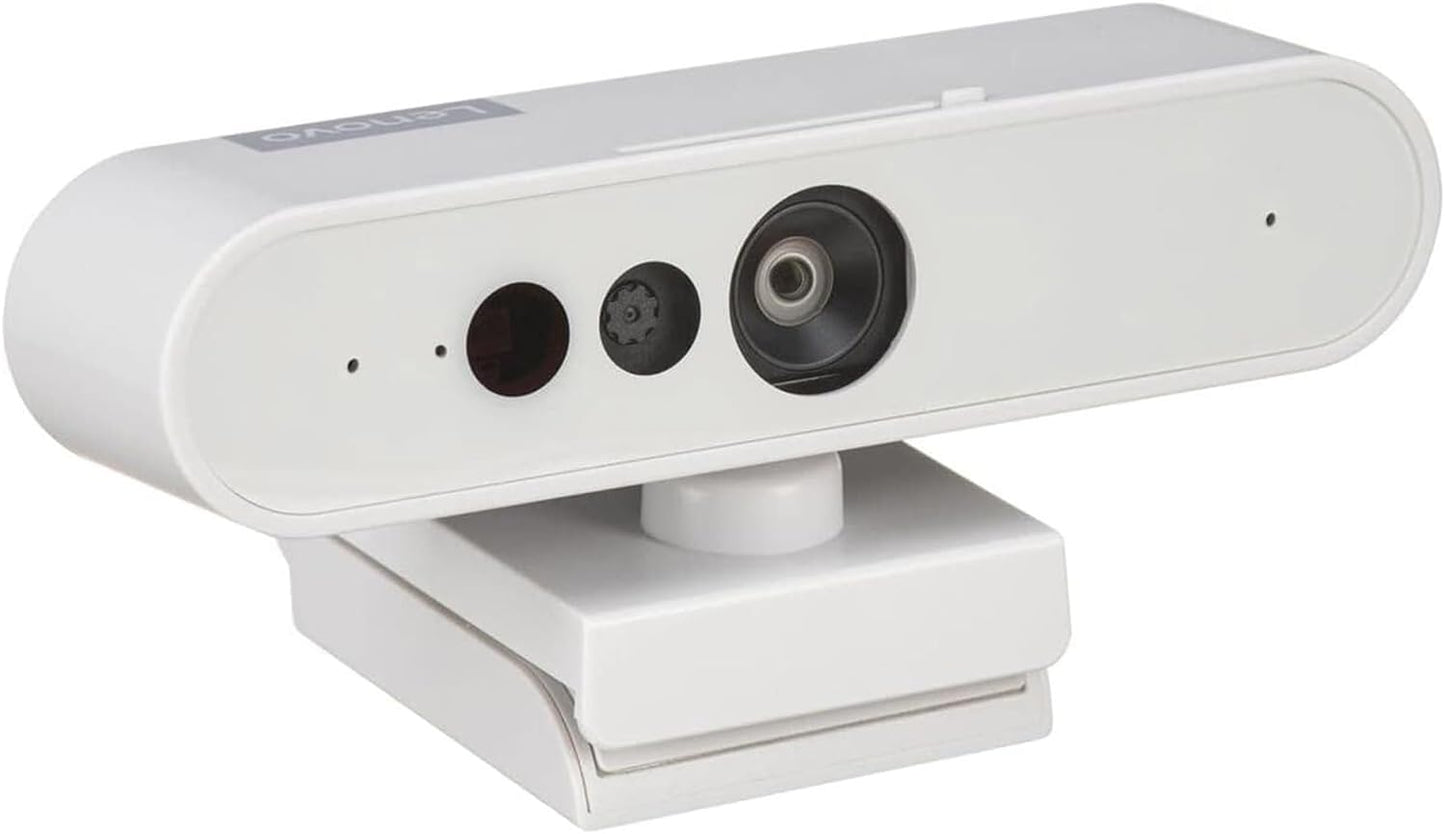 Lenovo HD 1080P Webcam (300 FHD) - Monitor Camera with 95° Wide Angle, 360° Rotation Pan & Tilt, Dual Microphones – Attachable Desktop Cam with Privacy Shutter for Remote Work, Streaming & Gaming