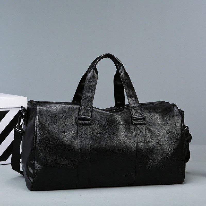 Large Capacity Lightweight Durable Business Travel Bag - Black Polyester Gym Duffel with Adjustable Shoulder Straps & Zipper Closure for Commuting, Weekend Trips, Daily Commute, Commuting Essentials, Minimalist Design, Reinfo