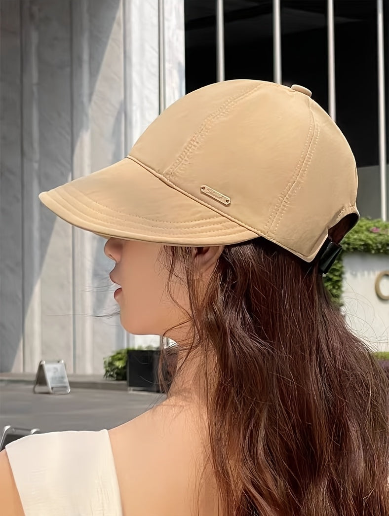 Four Seasons Women's Shopping Travel Sports Large Brim Duckbill Sun Hat Spring and Summer Model Sun Protection Quick Dry Waterproof