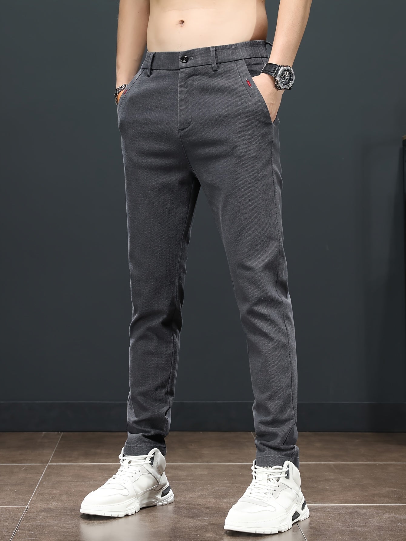 Men'S Spring Casual Trousers, Lightweight Business Outdoor Straight-Leg Pants, Versatile And Stylish for Spring And Autumn, Suitable for Sports And Formal Occasions.