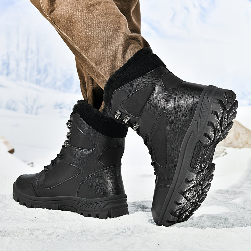 Winter Couple Hiking Boots, Women'S Snow Boots with Plush Lining - Non-Slip Rubber Sole, Suitable for Outdoor Activities Such As Mountaineering, Hunting, And Trekking, Hiking Gear for Men, Men'S Snow Boots, Men'S Winter Shoe,