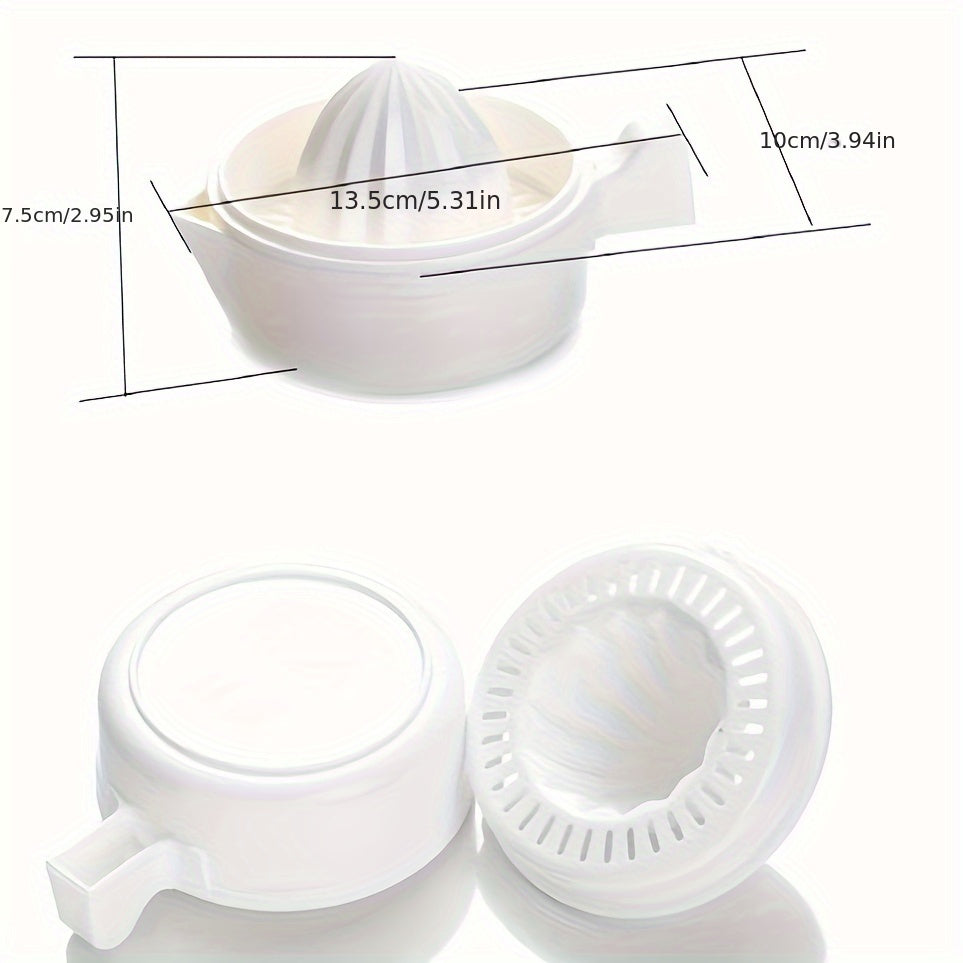 1pc Easy-Squeeze Manual Citrus Juicer - Durable Plastic, Perfect for Lemon & Orange Squeezing - Essential Kitchen Gadget