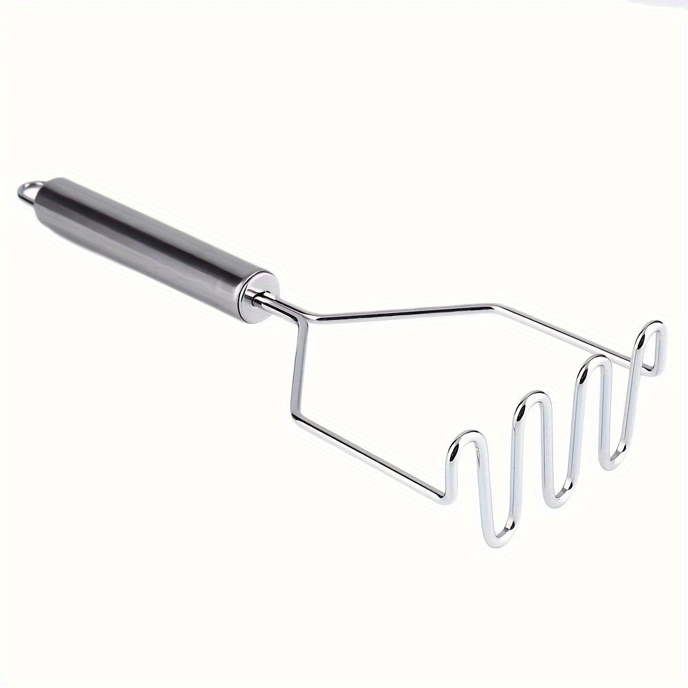 1 հատ Stainless Steel Wave Potato Masher - Իդեալական խոհանոցային բանջարեղենի և մրգային խյուսի համար, խոհանոցային պարագաներ | Ժամանակակից խոհանոցային գործիք | Երկարակյաց խոհանոցային սպասք