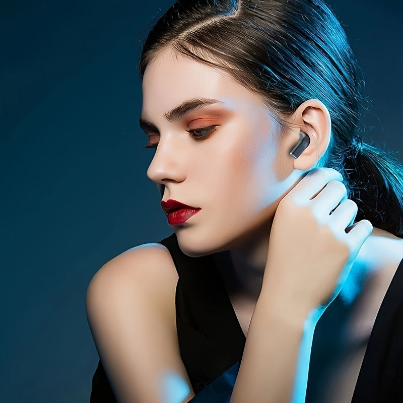 Wireless Earbuds with Volume Control, Semi-Open Design, High-Fidelity Sound, ENC Noise Cancellation, Long Battery Life, Rechargeable Lithium Polymer Battery, Compatible with iPhone, Samsung, Android, for Adult, Birthday, East