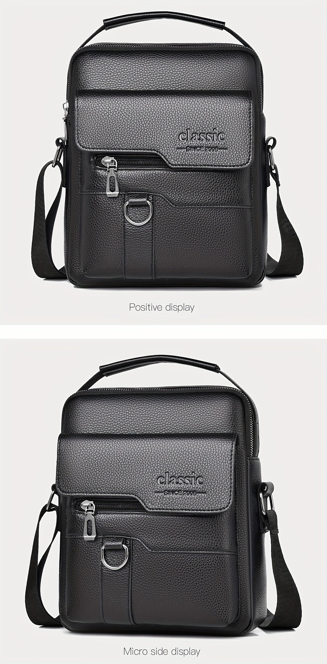 New Men's Crossbody Bag Messenger Bag with Mahogany Pattern Large Capacity Design PU Material Men's Casual Retro Adjustable Shoulder Bag for Going Out Valentine's Day Gift for Husband or Boyfriend