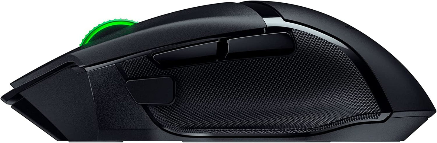 Razer Basilisk V3 X Hyperspeed Wireless Gaming Mouse: up to 285 Hr Battery - 18K Optical Sensor - Mechanical Switches - Chroma RGB - 9 Programmable Controls - Black
