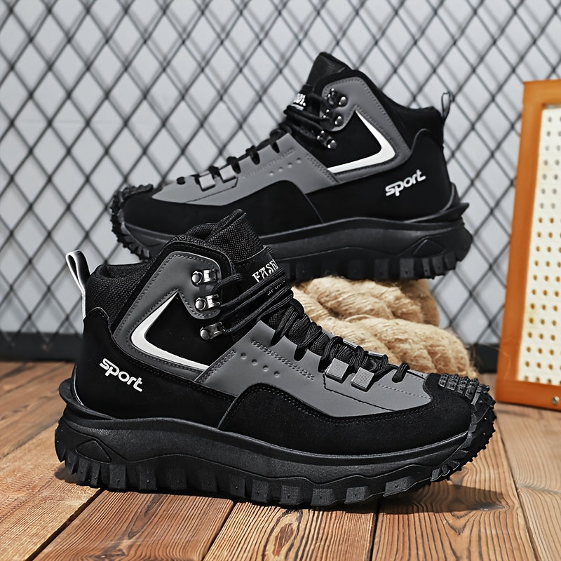 Men's Outdoor Hiking Boots - Breathable PU Upper, Thick Sole, Excellent Traction, Ideal for Mountain Climbing and Trekking | Military Boots | Camping Gear