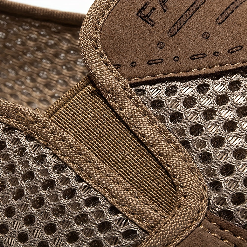 Men's Breathable Mesh Slip-On Sneakers - Non-Slip, Comfortable Casual Shoes with Soft Rubber Sole for All Ages