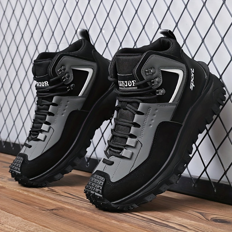 Men's Outdoor Hiking Boots - Breathable PU Upper, Thick Sole, Excellent Traction, Ideal for Mountain Climbing and Trekking | Military Boots | Camping Gear