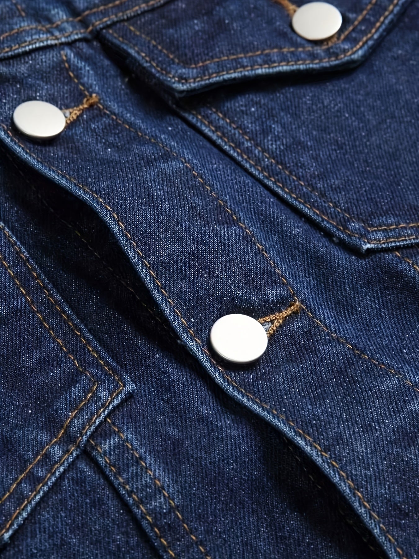 1pc Men'S Casual Denim Jacket, 80% Cotton 20% Polyester, Solid Color, Lapel Collar, Non-Stretch Woven Fabric, Regular Fit with Pockets