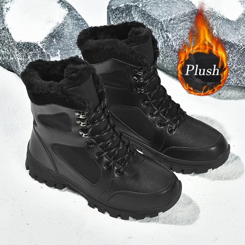Winter Couple Hiking Boots, Women'S Snow Boots with Plush Lining - Non-Slip Rubber Sole, Suitable for Outdoor Activities Such As Mountaineering, Hunting, And Trekking, Hiking Gear for Men, Men'S Snow Boots, Men'S Winter Shoe,