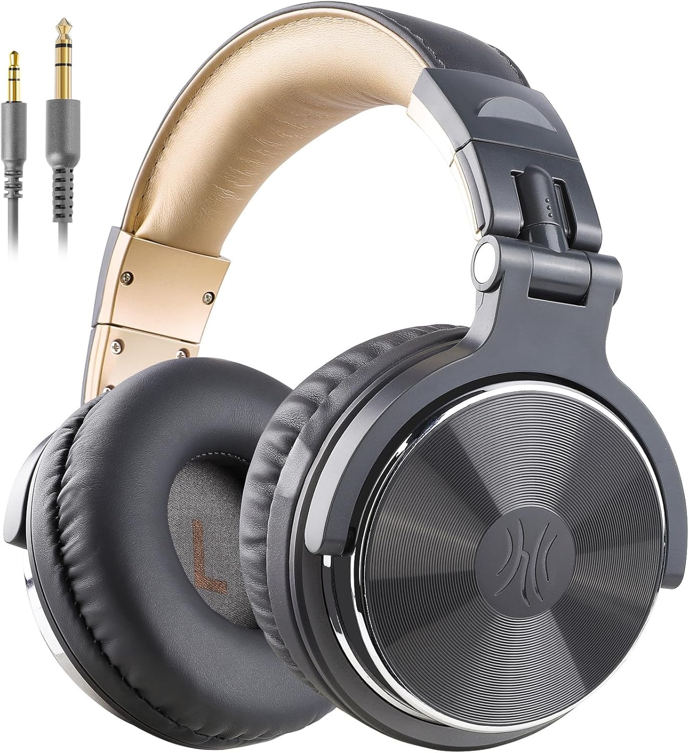 Oneodio Wired over Ear Headphones Hi-Res Studio Monitor & Mixing DJ Stereo Headsets with 50Mm Drivers and 1/4 to 3.5Mm Jack for AMP Computer Recording Podcast Keyboard Guitar Laptop - Black
