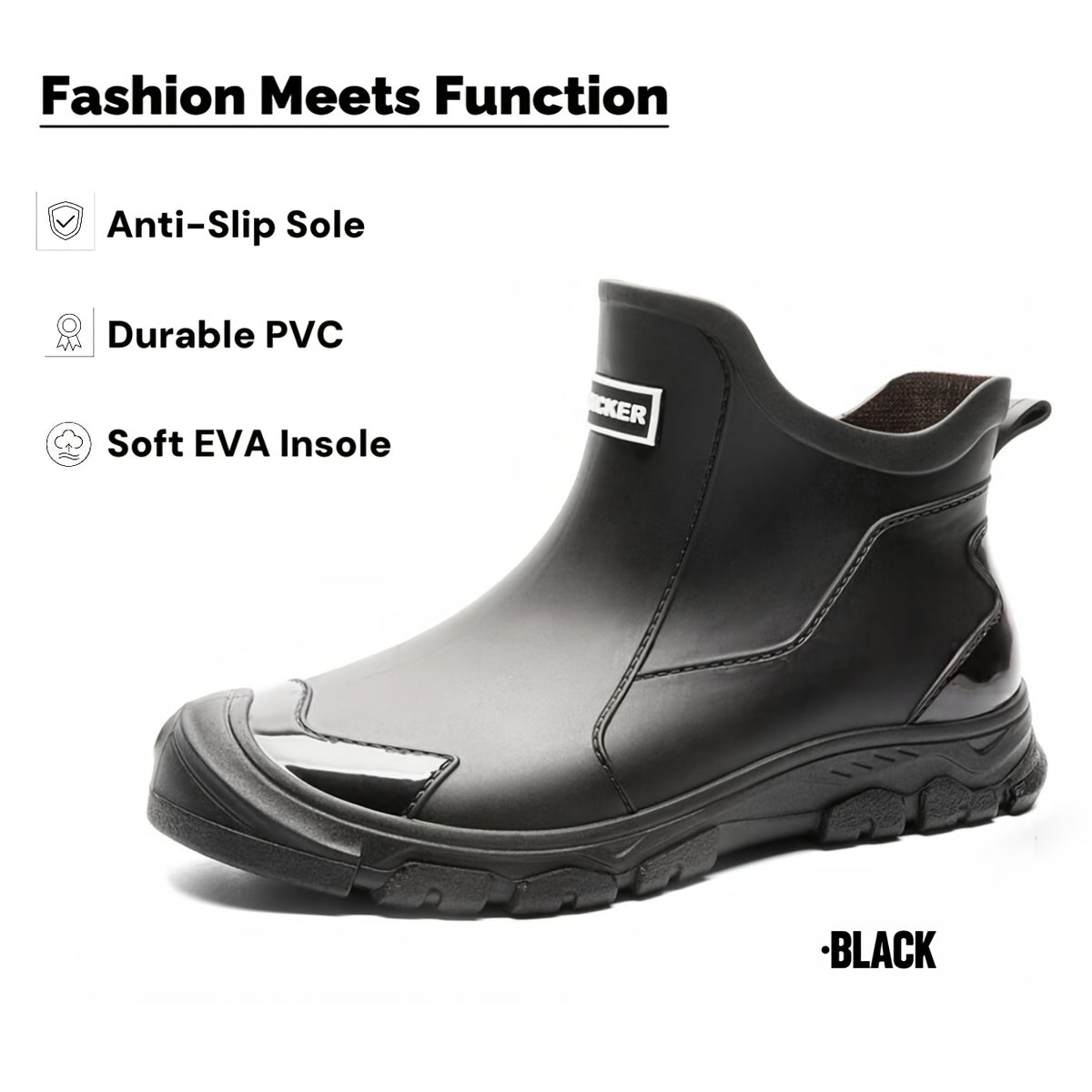 Unisex Lightweight Short Rain Boots for Outdoors & Camping