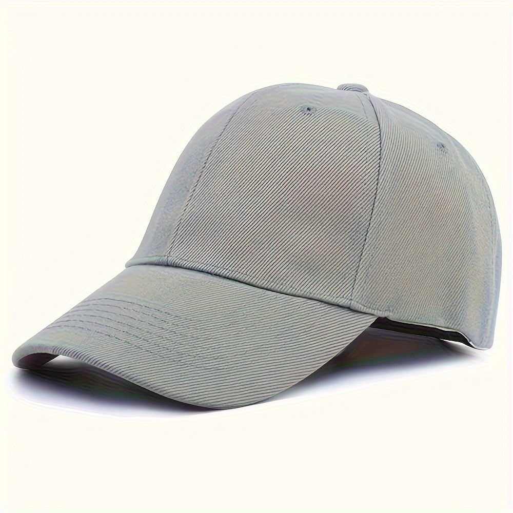 Solid Color Sun Protection Casual Sun Hat, Adjustable Baseball Cap, Curved Brim Fashion Outdoor Dad Hat For Women & Men
