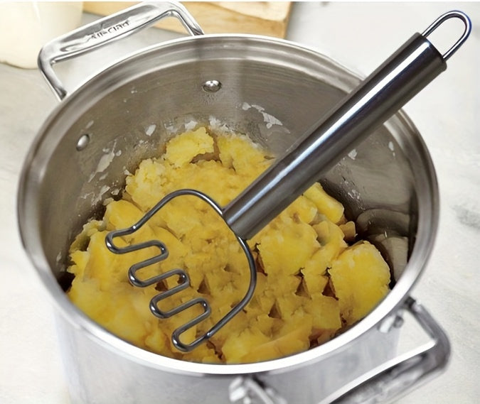1 հատ Stainless Steel Wave Potato Masher - Իդեալական խոհանոցային բանջարեղենի և մրգային խյուսի համար, խոհանոցային պարագաներ | Ժամանակակից խոհանոցային գործիք | Երկարակյաց խոհանոցային սպասք