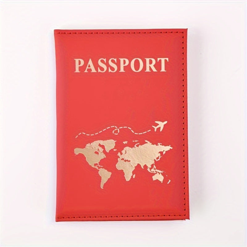 1 PC Gilding Passport Cover Holder, Travel Wallet Passport Case