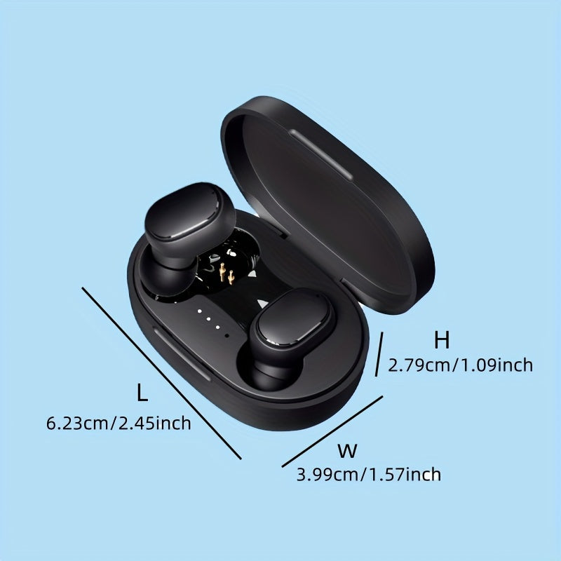 Wireless Earbuds TWS, Plastic Material, Push Button Volume Control, Closed-back Earphones with Condenser Microphone, Non-Waterproof, with Noise Cancelling Voice Call, 150mAh Rechargeable Lithium Polymer Battery, for Sports, C