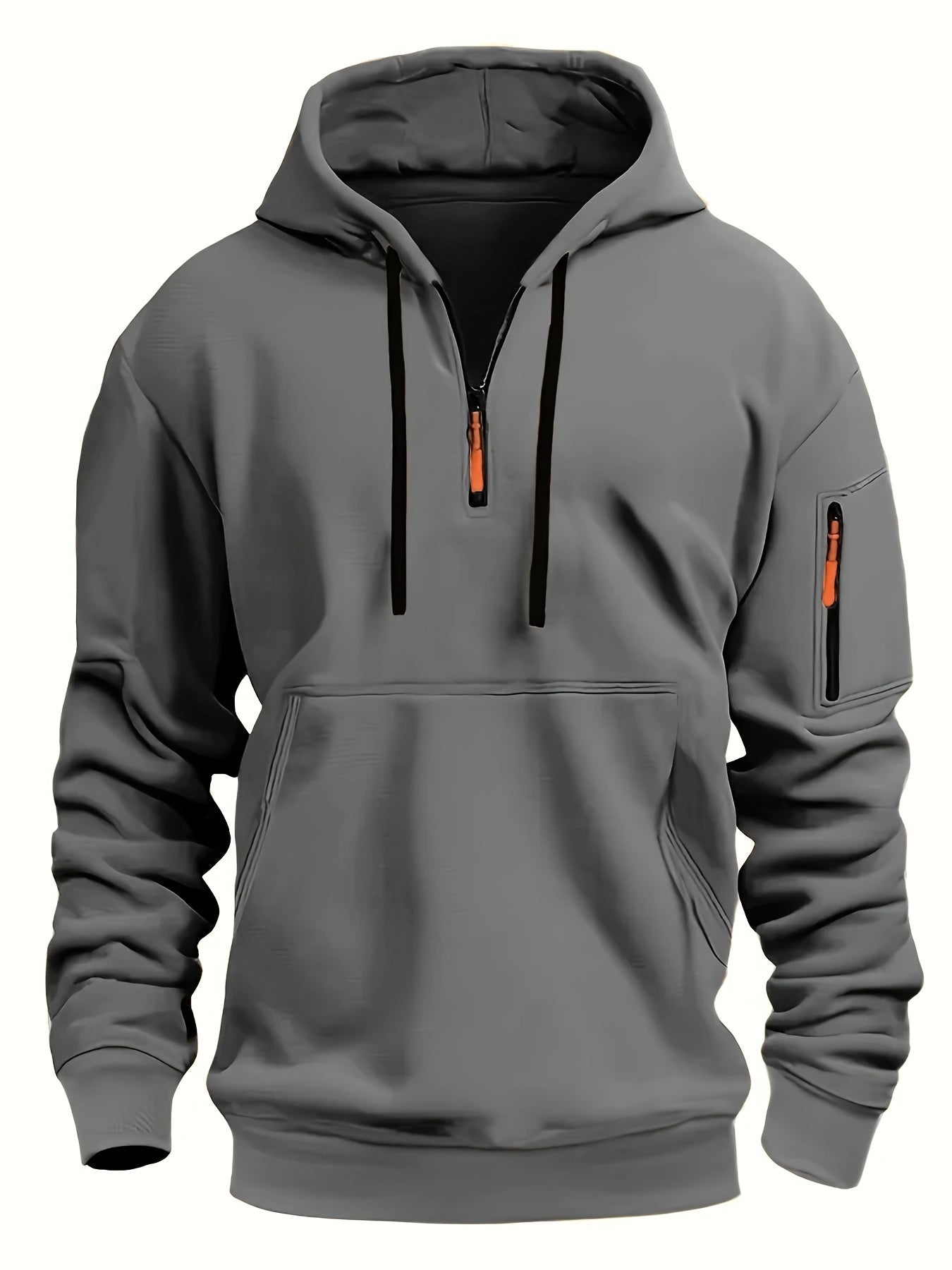 Men's Casual Hoodie with Zipper, Soft And Breathable Polyester Fabric, Machine Washable, Autumn/Winter Fashion