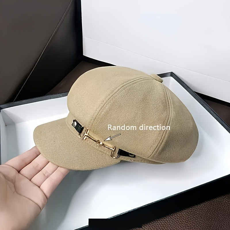 Vintage Style Beret with Adjustable Drawstring-Lightweight Non-Stretch Polyester Fiber-Suitable for Easter and Daily Wear, Easter Occasion, Holiday Theme