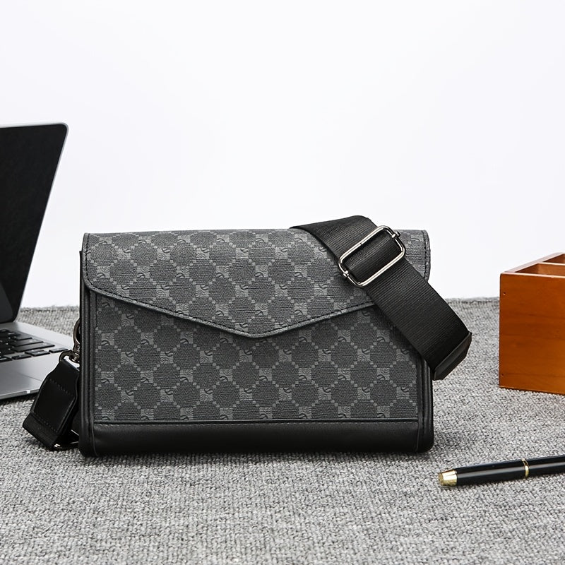Autumn and Winter New Casual Shoulder Crossbody Bag, Men's Daily Travel Backpack, Flip-Top Casual Phone Storage Pouch
