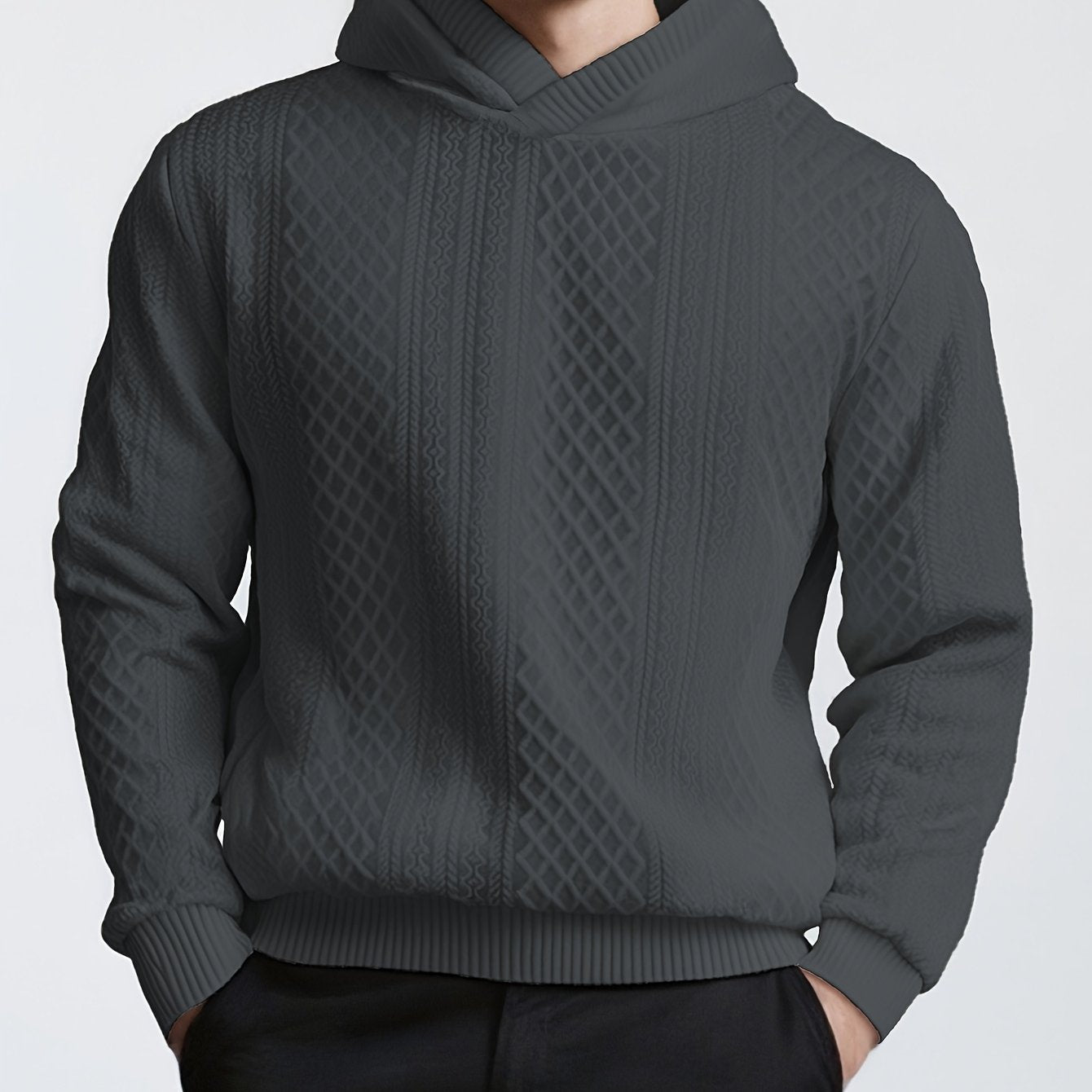 Տղամարդու ժակարդե երկարաթև սվիտեր աշնանային և ձմեռային սեզոնի համար, տղամարդկանց համար նախատեսված առօրյա երկարաթև վերնաշապիկ, պատրաստված բարձր խտության ժակարդե գործվածքից