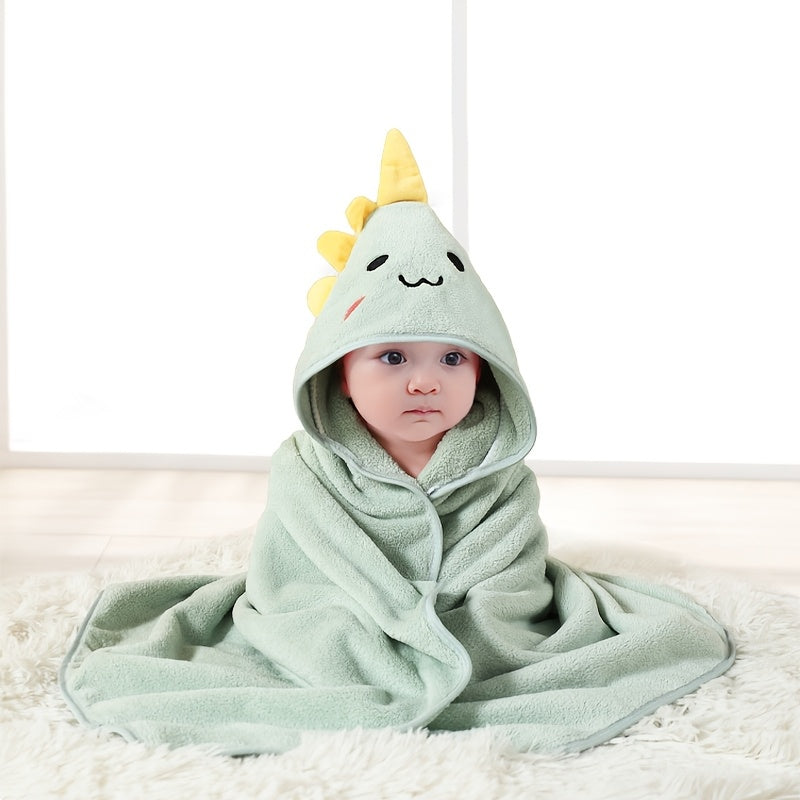 2-Pack Cartoon Animal Poncho Bathrobe, Hooded Towel Wrap, Super Absorbent Microfiber, Knit Fabric, Machine Washable, Ideal for Christmas/Halloween/Thanksgiving Gift - Grey & Green