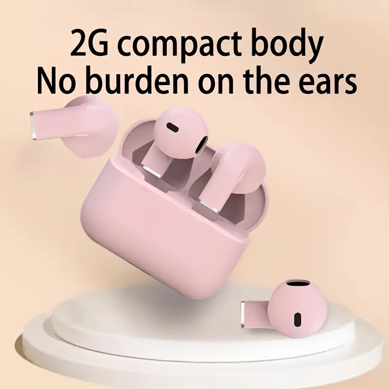 Wireless Earbuds with Volume Control, Semi-Open Design, High-Fidelity Sound, ENC Noise Cancellation, Long Battery Life, Rechargeable Lithium Polymer Battery, Compatible with iPhone, Samsung, Android, for Adult, Birthday, East