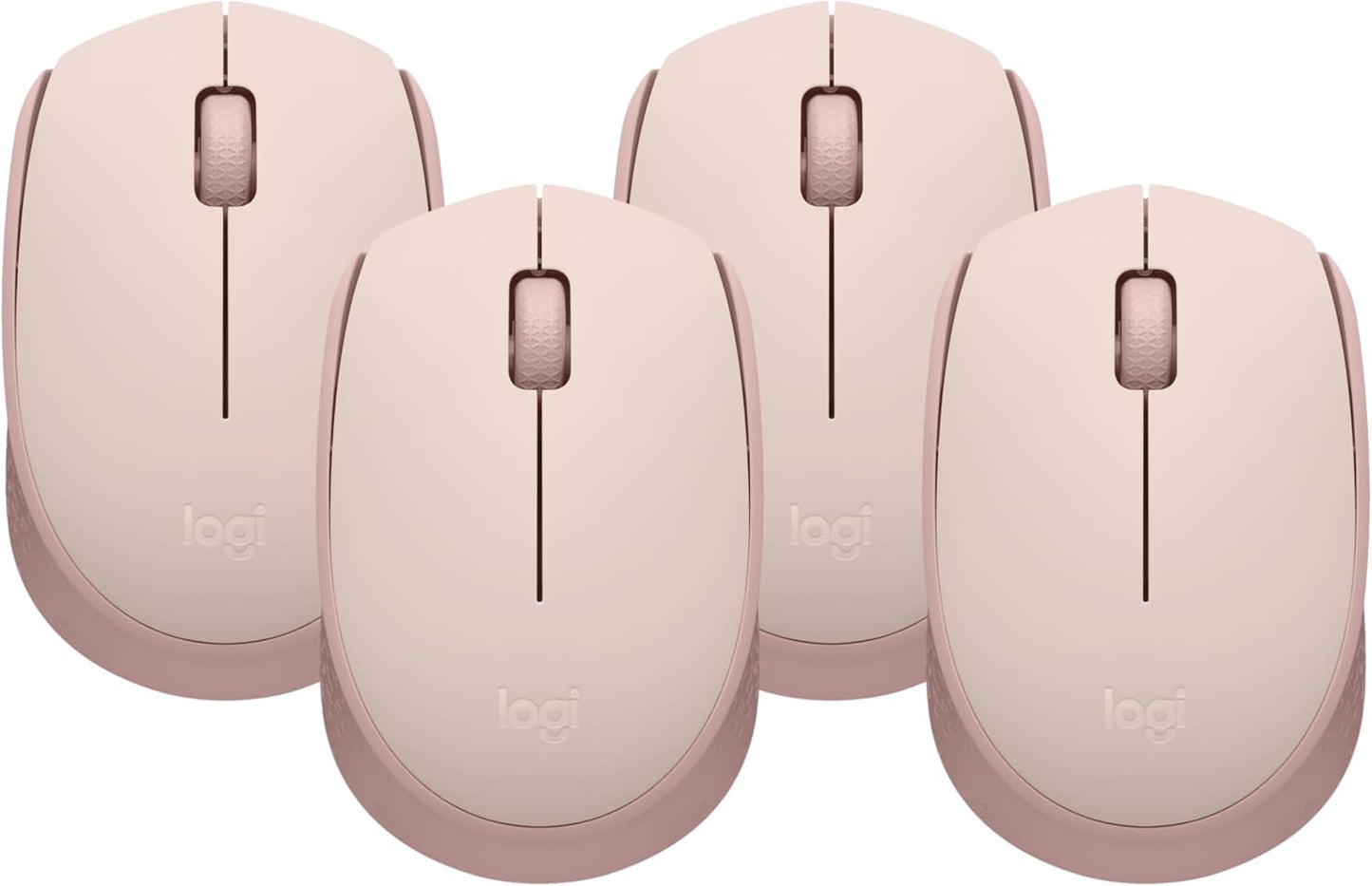 Logitech M170 Wireless Mouse for PC, Mac, Laptop, 2.4 Ghz with USB Mini Receiver, Optical Tracking, 12-Months Battery Life, Ambidextrous - Rose