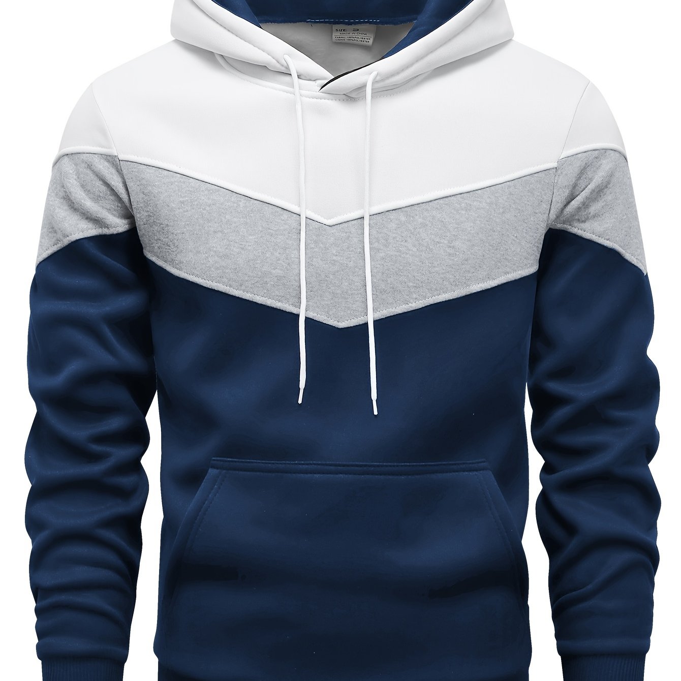 Men's Color Block Hoodie - Casual Graphic Design Pullover With Kangaroo Pocket For Winter And Fall Streetwear - Great Gift