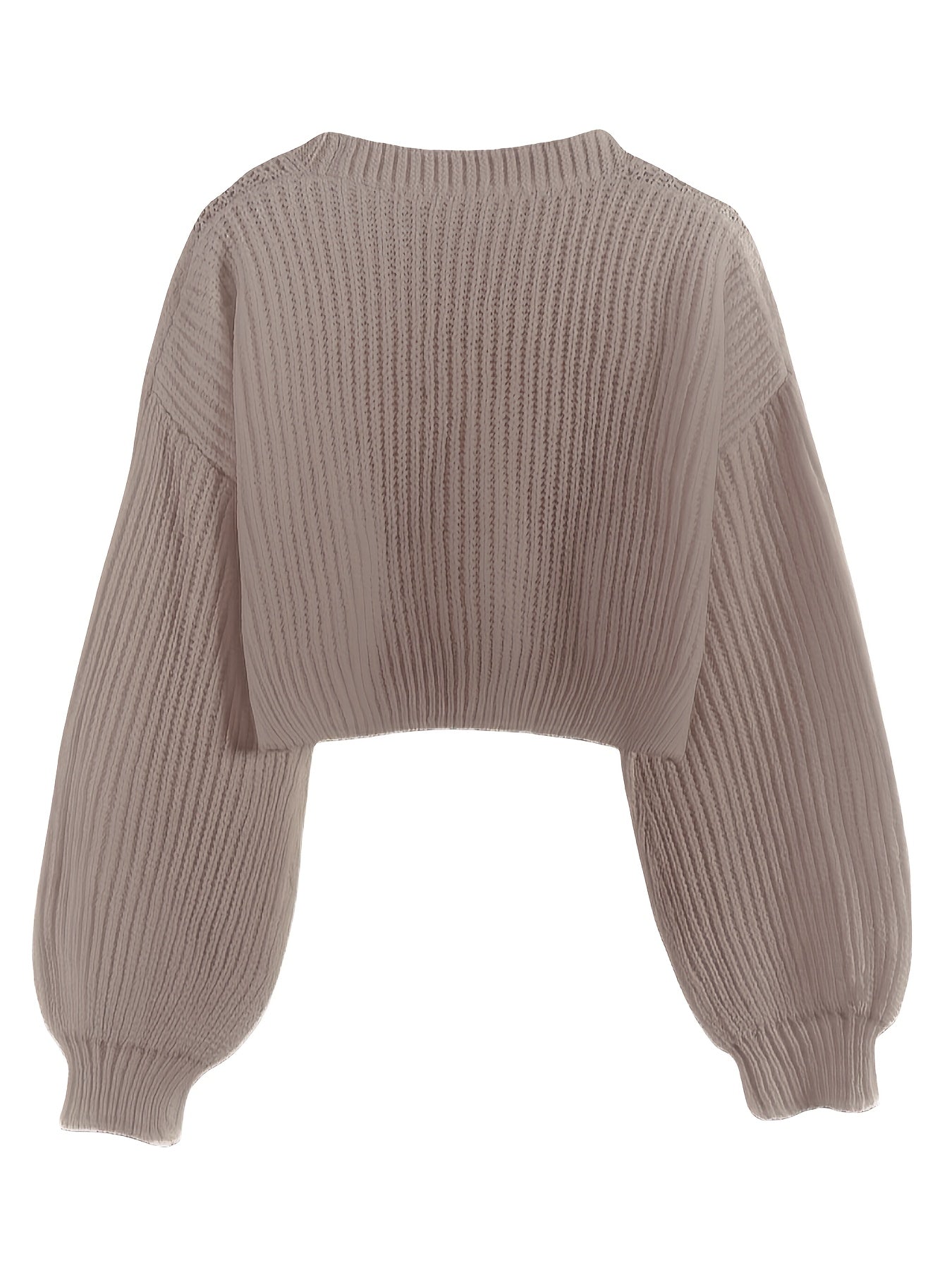 Elegant Drop Shoulder Women's Knit Cardigan with Contrasting Buttons - Long Sleeve, Ribbed Detail, Polyester, Perfect for Fall/Winter