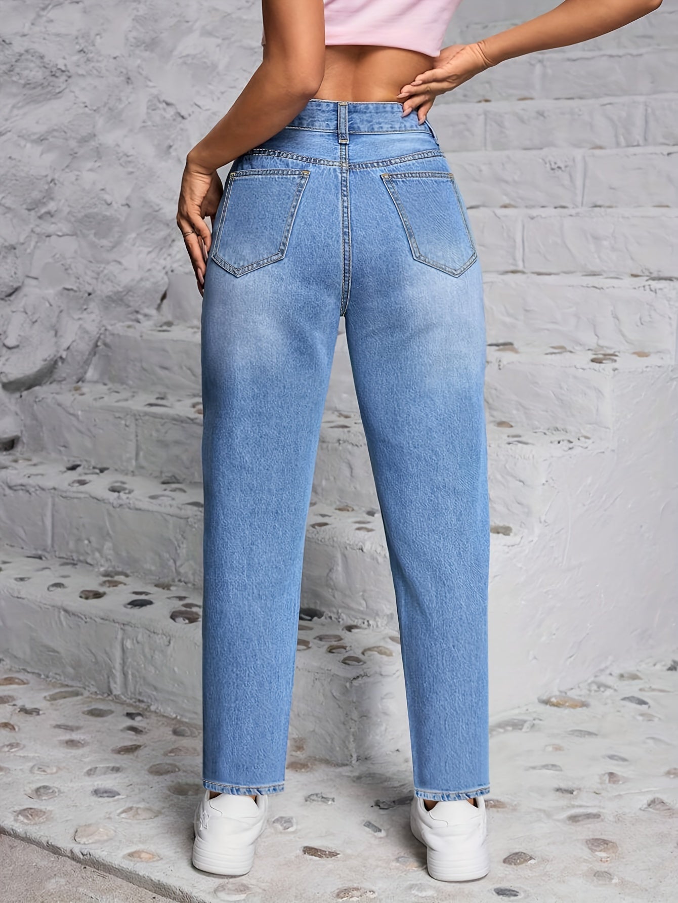 K.1978 Women's Slim-Fit Stretch Denim Jeans - Casual High-Waist, Machine Washable, All-Season Fashion