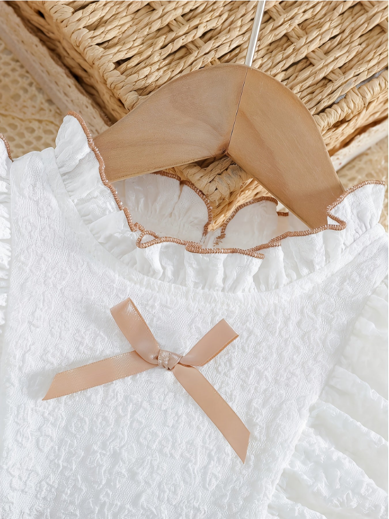 Cute Baby Girls' Two-Piece Bow Tie Long Sleeve Set for Spring/Fall