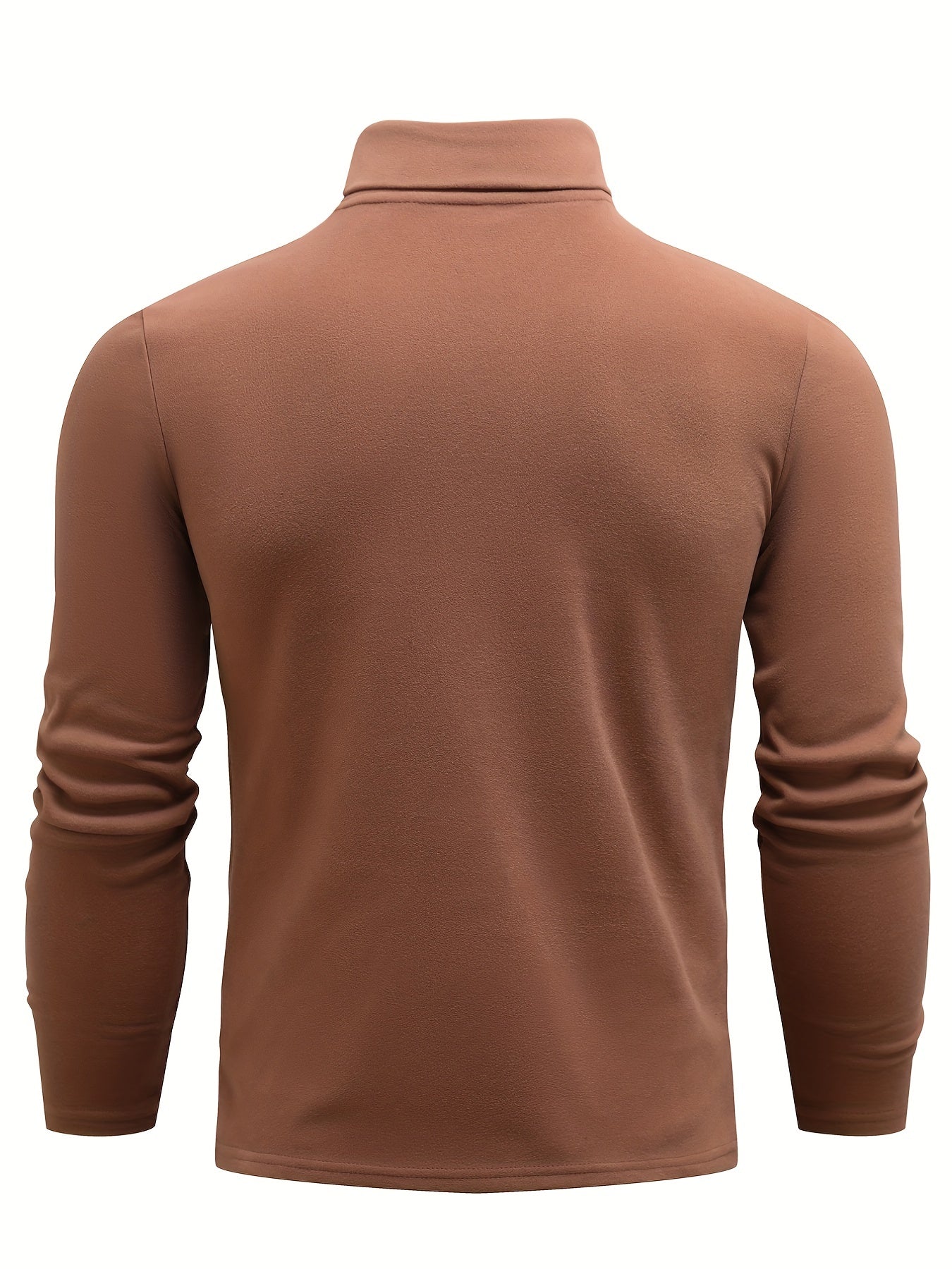 Casual Solid Men's Autumn And Winter Turtleneck Long-sleeved Fit T-shirt