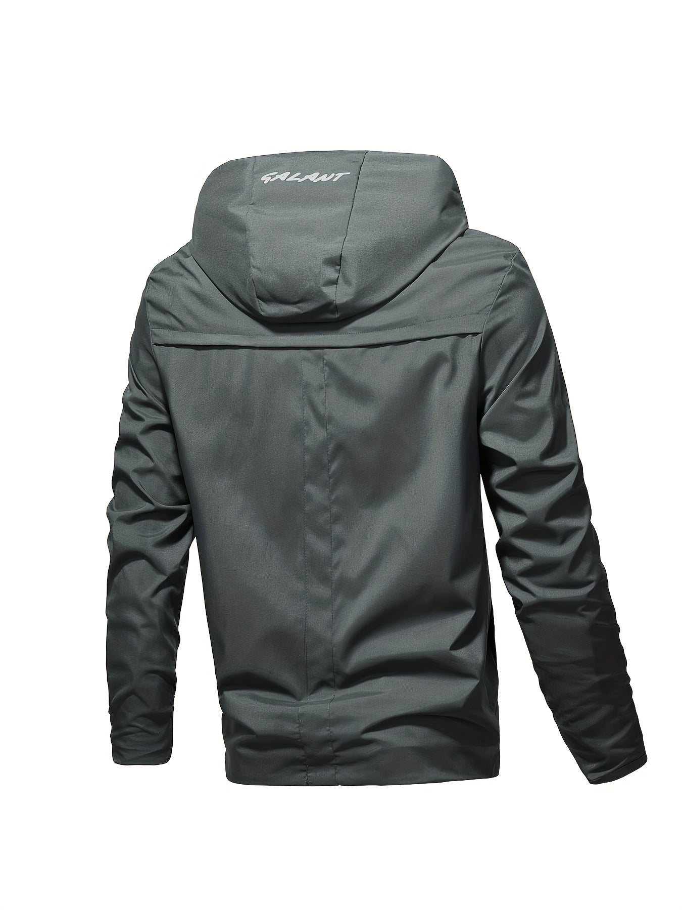 Men's Casual Hooded Jacket, Chic Zip Up Cargo Jacket For Spring Fall Outdoor Activities