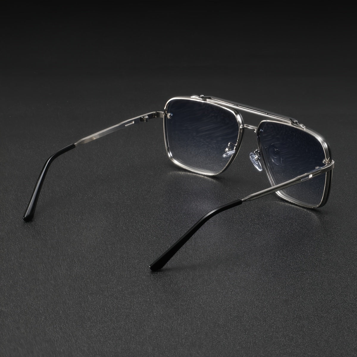 Men's Vintage Rimless Metal Double-Beam Casual Glasses
