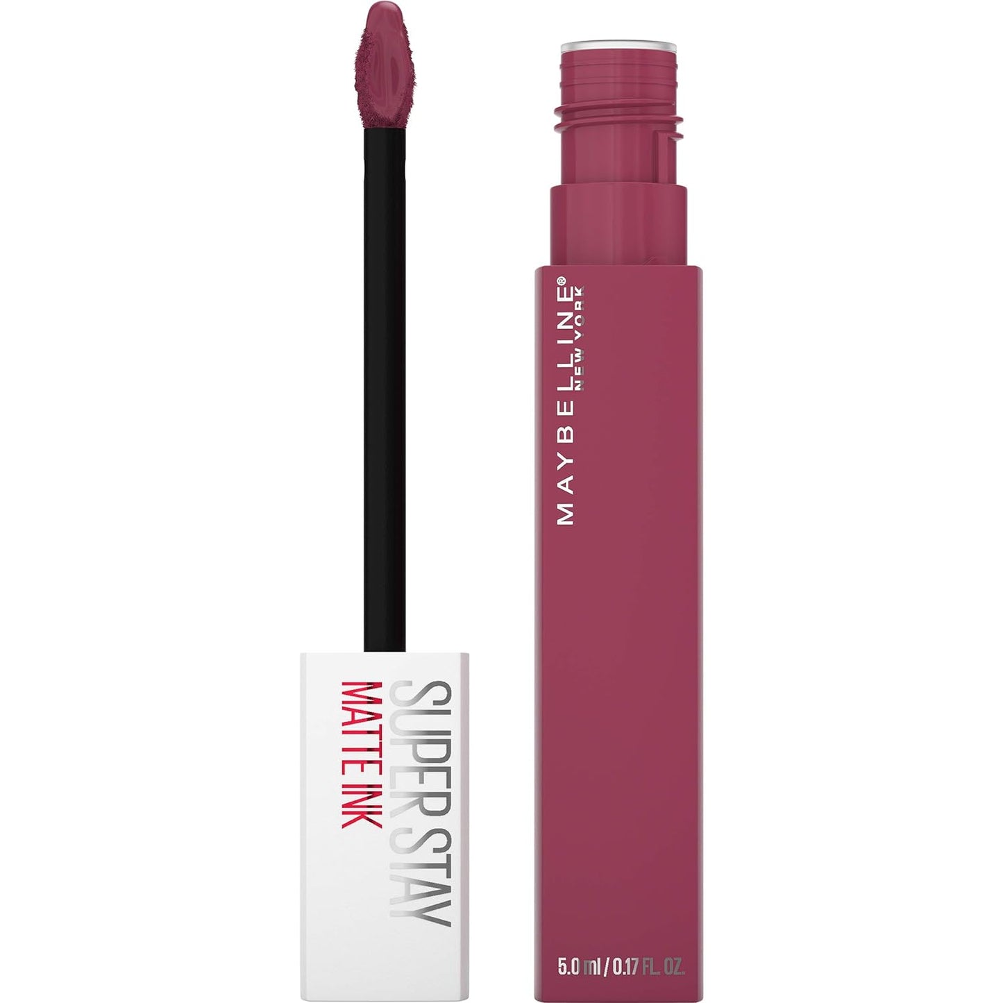Maybelline Super Stay Matte Ink Liquid Lipstick Makeup, Long Lasting High Impact Color, up to 16H Wear, Exhilarator, Ruby Red, 1 Count, Packaging May Vary