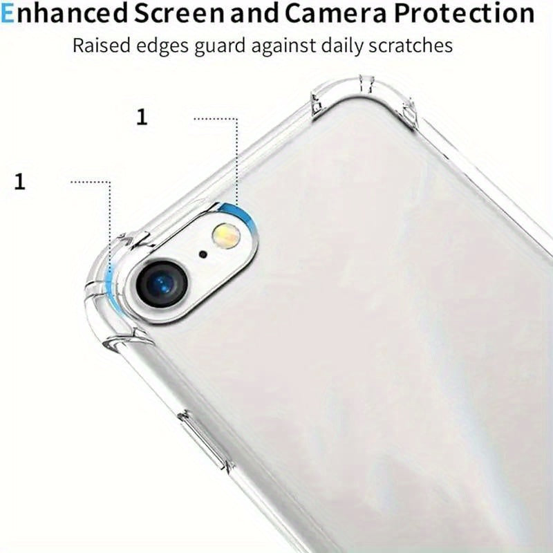 Transparent Case for Iphone Models 16E, 16 Pro, 16 Plus, 16 Pro Max, As Well As 15, 14, 13, 12, 11 Pro, Xs Max, Xr, Xs, 8, And 7, Featuring Shockproof Corners And a Slim, Flexible TPU Design.