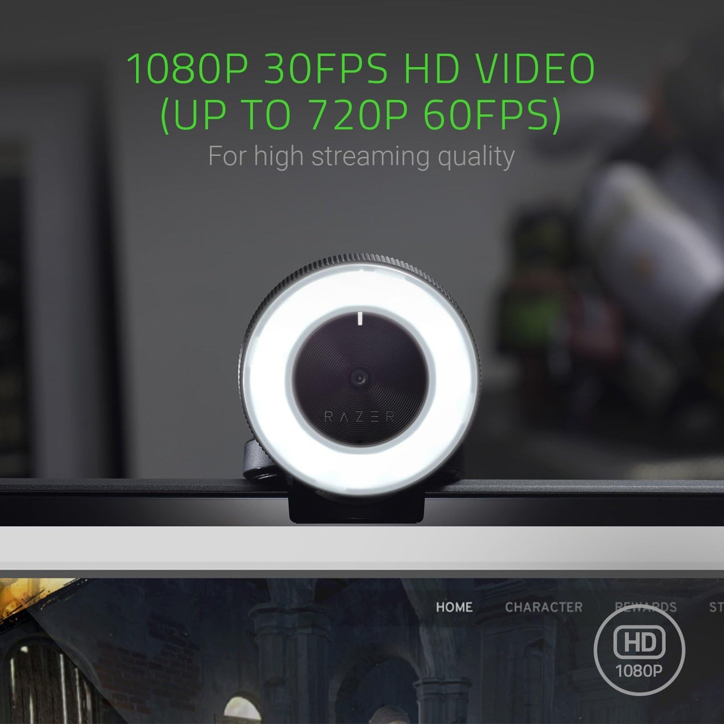 Razer Seiren X USB Streaming Microphone and Razer Kiyo Streaming Webcam